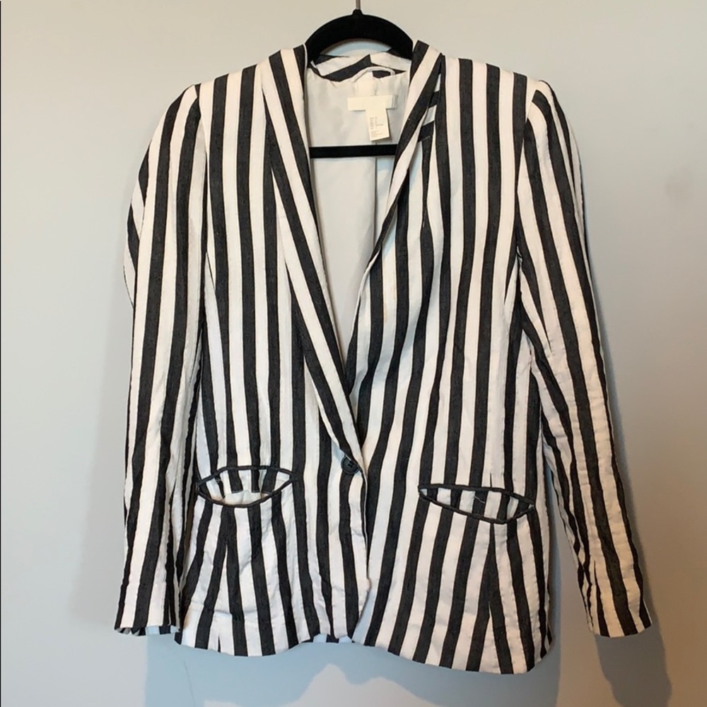 H&M striped blazer - US2